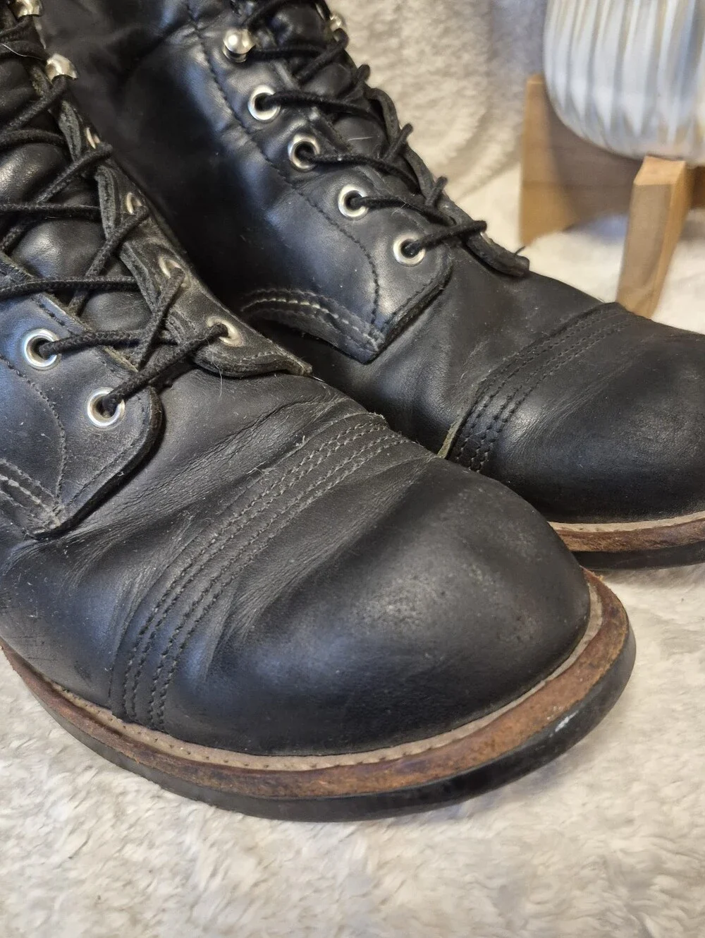 Red Wing Heritage Boots Iron Ranger 8084 Men's Sz 10.5 Black Leather